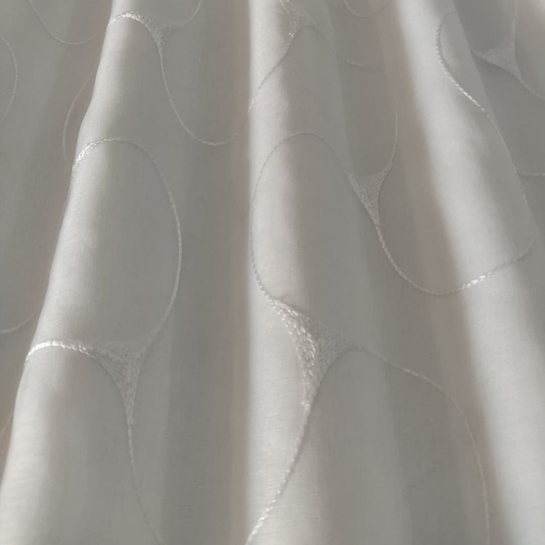 Sheer Fabric - Embroidered Linen 1