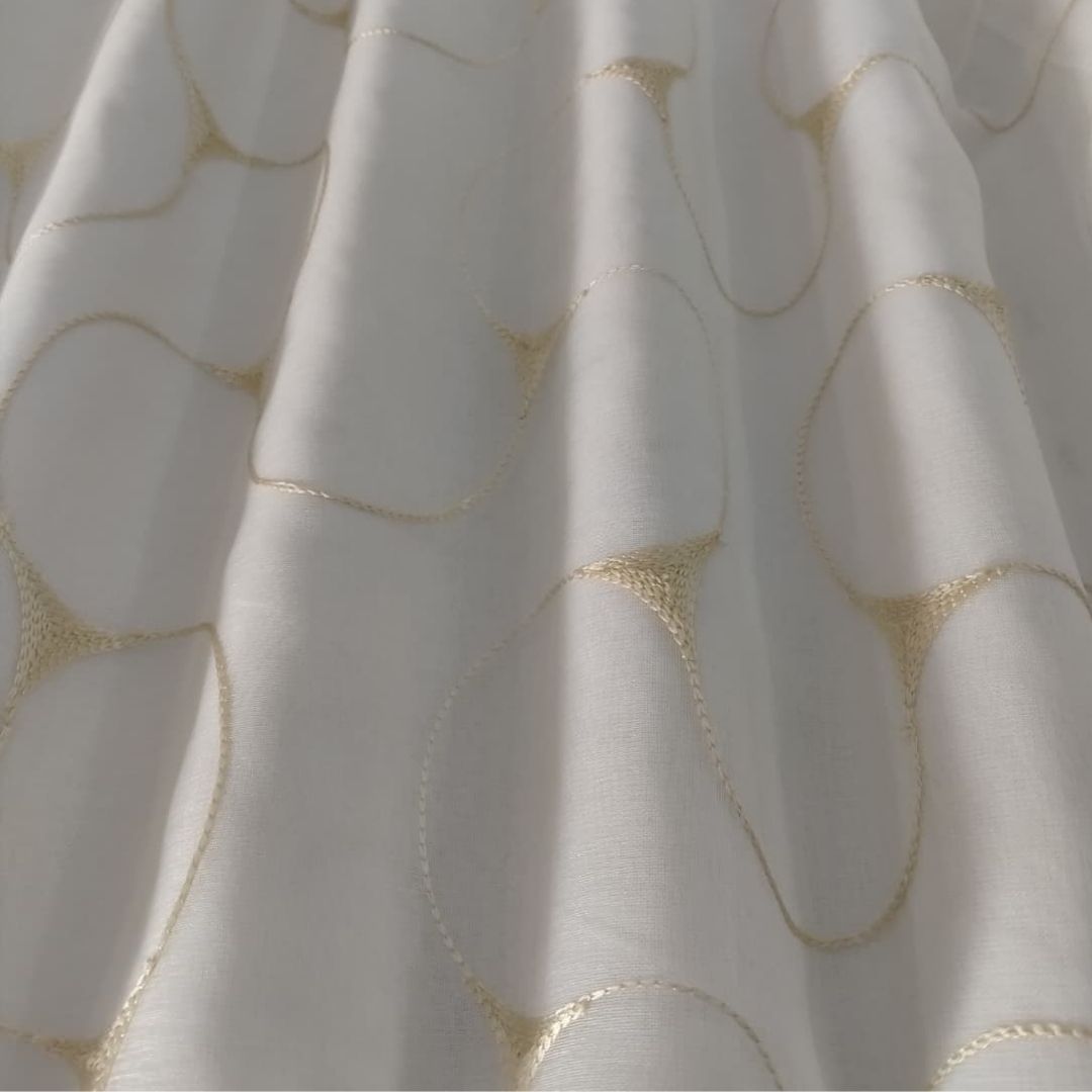 Sheer Fabric - Embroidered Linen 1