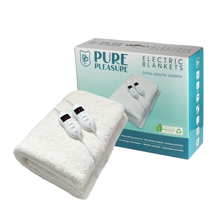 Electric Blanket - Sherpa Extra Length with Fitted skirt