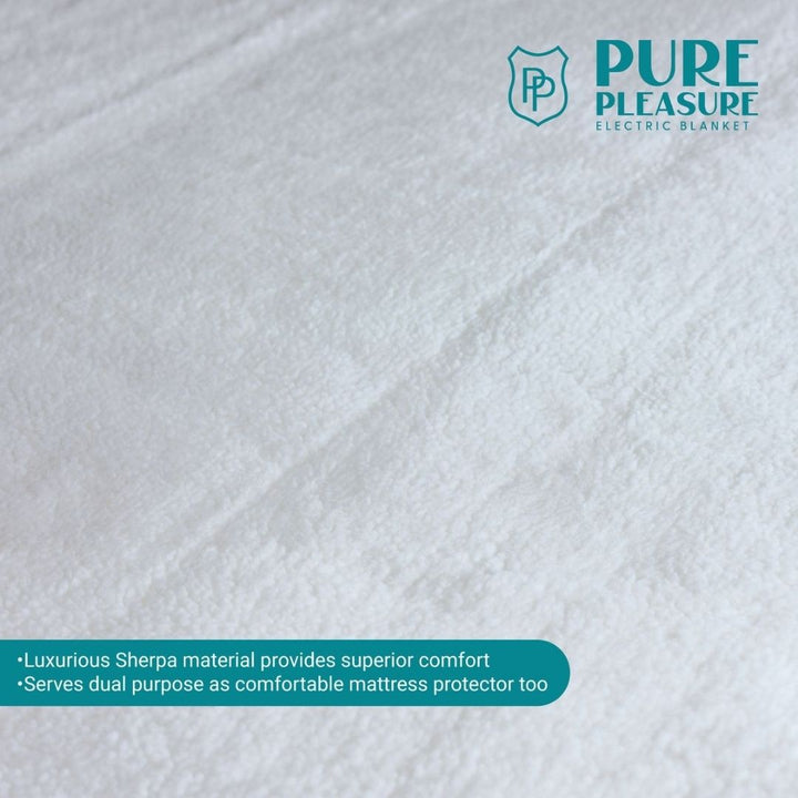 Electric Blanket - Sherpa Extra Length with Fitted skirt