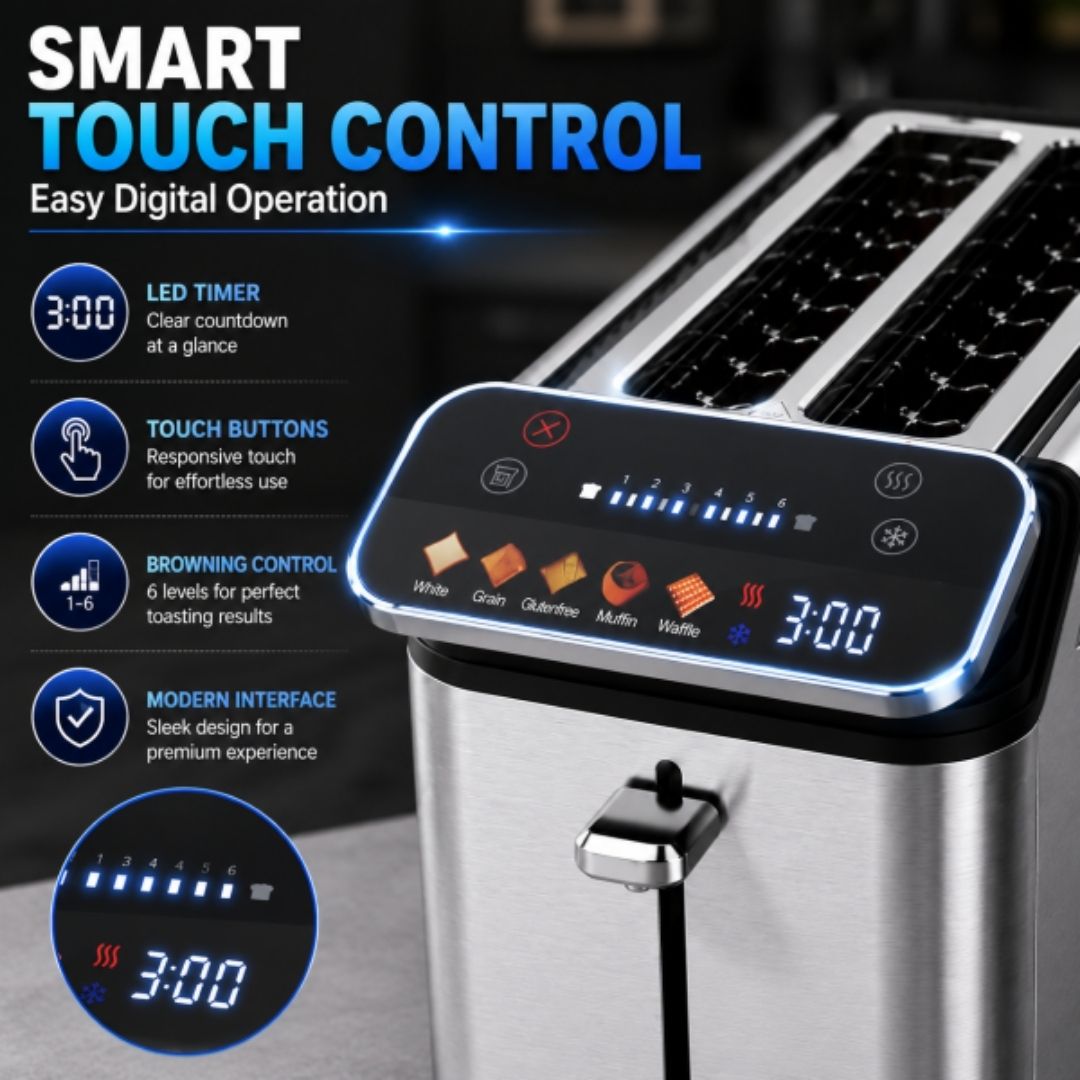 Feelive - 4 Slice Smart Digital Toaster