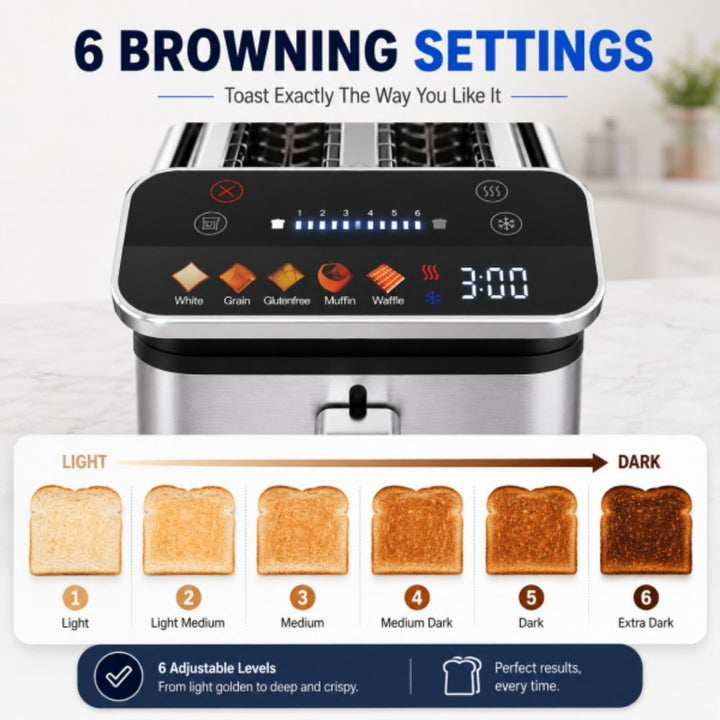Feelive - 4 Slice Smart Digital Toaster