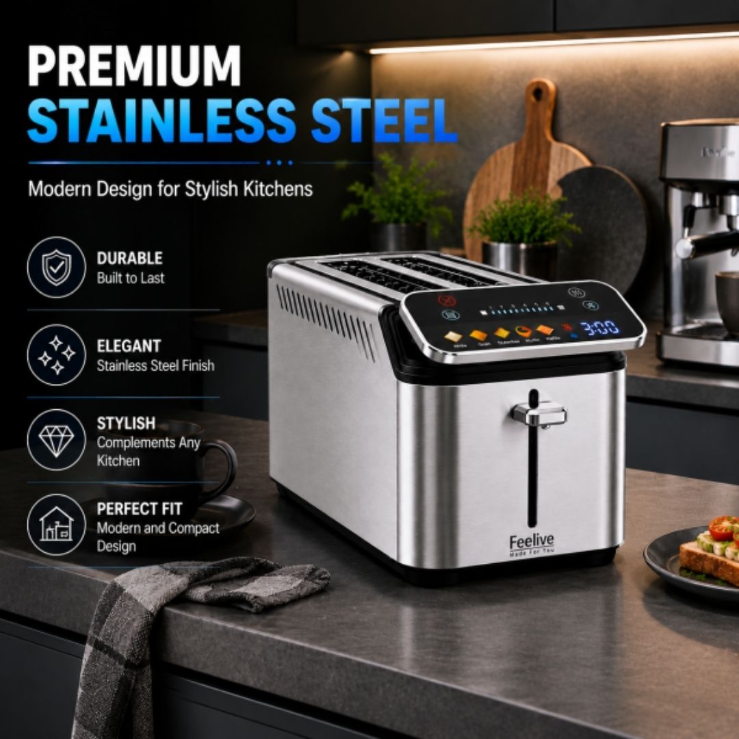 Feelive - 4 Slice Smart Digital Toaster