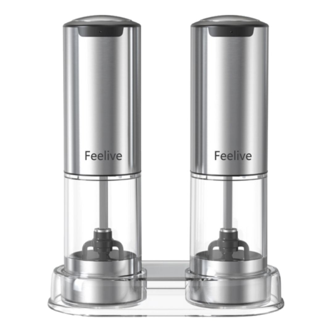 Feelive Rechargeable Salt & Pepper Grinder Set – 2 Pc