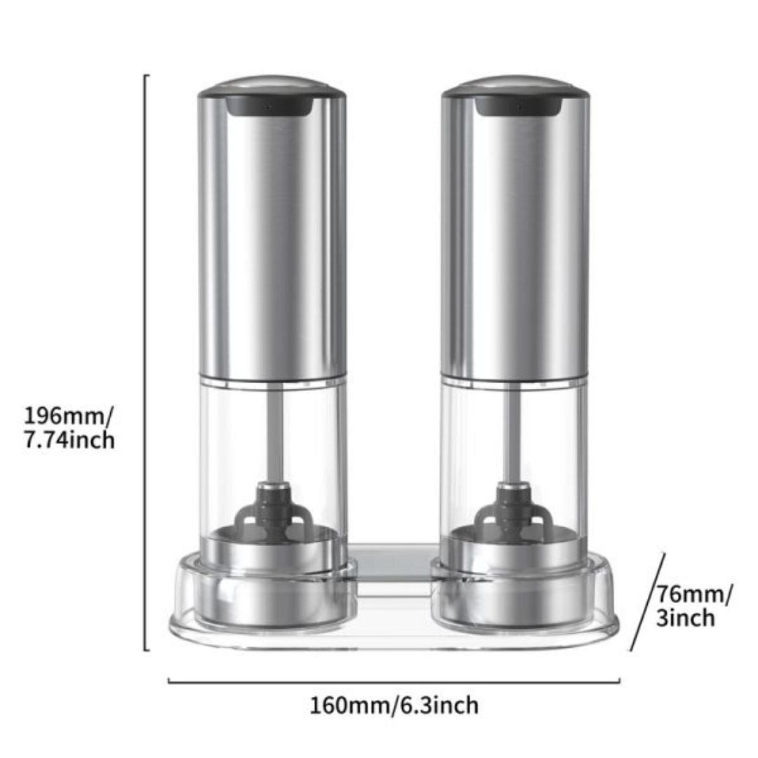 Feelive Rechargeable Salt & Pepper Grinder Set – 2 Pc