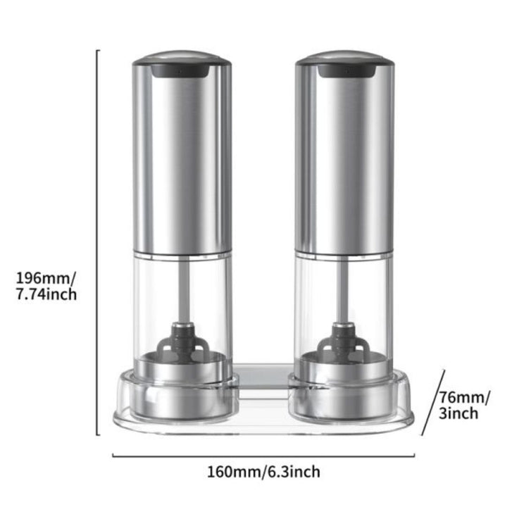 Feelive Rechargeable Salt & Pepper Grinder Set – 2 Pc