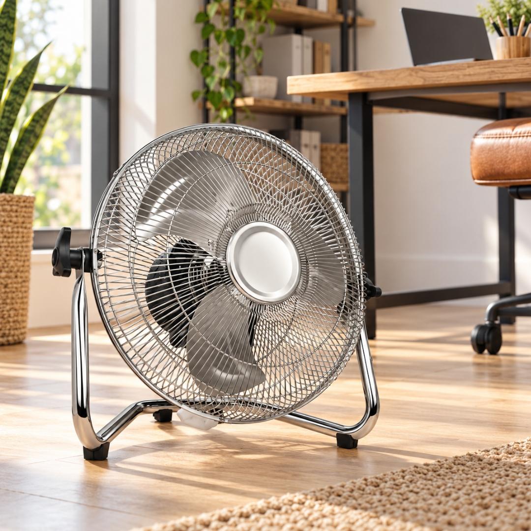 Floor Fan - 12 Inch Chrome - 40W