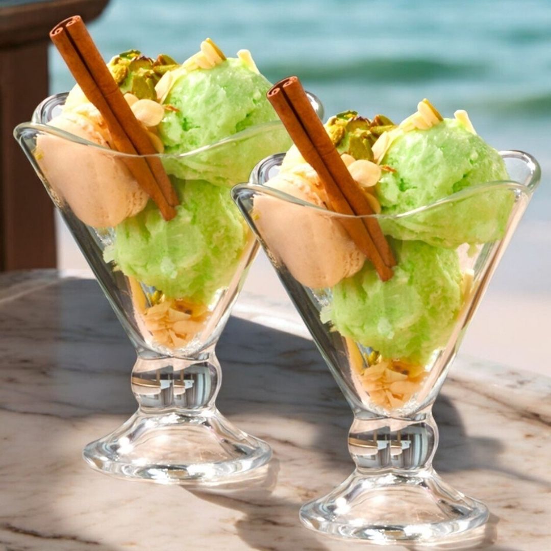 Glass Bowls - Flower Sundae Ice Cream 6's