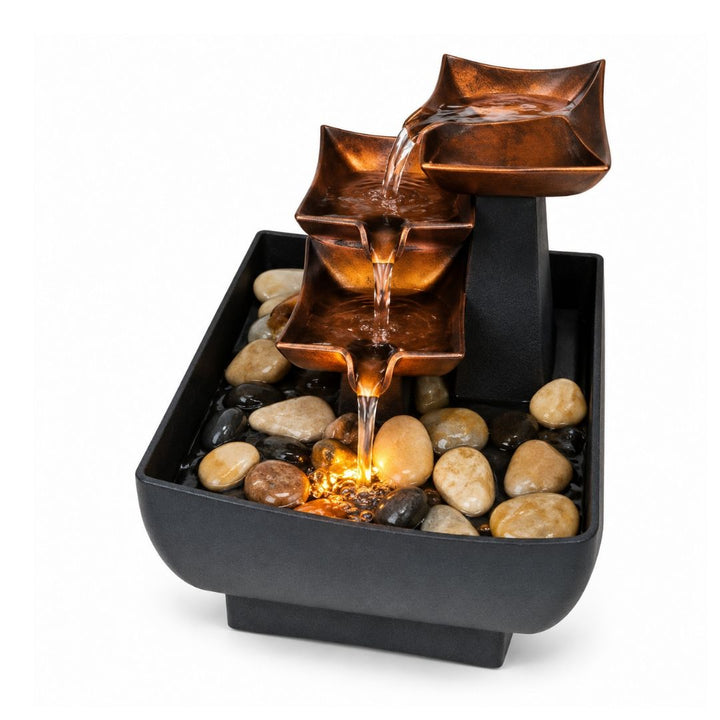 Home Decor - 3 Bowl Water Fountain Showpiece
