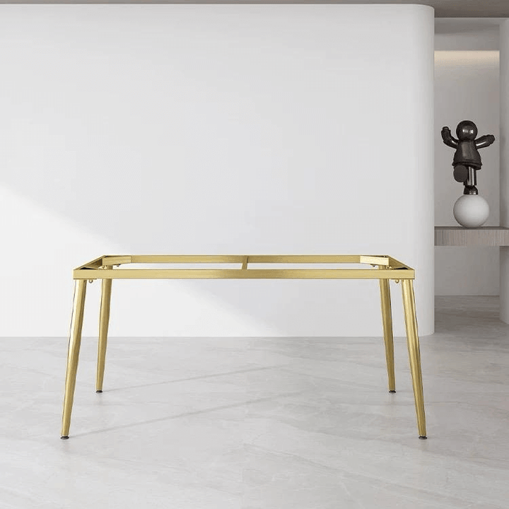 Dining Table - Gold Frame Tempered Glass