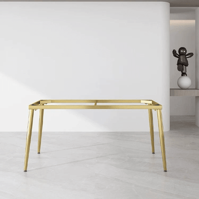Dining Table - Gold Frame Tempered Glass