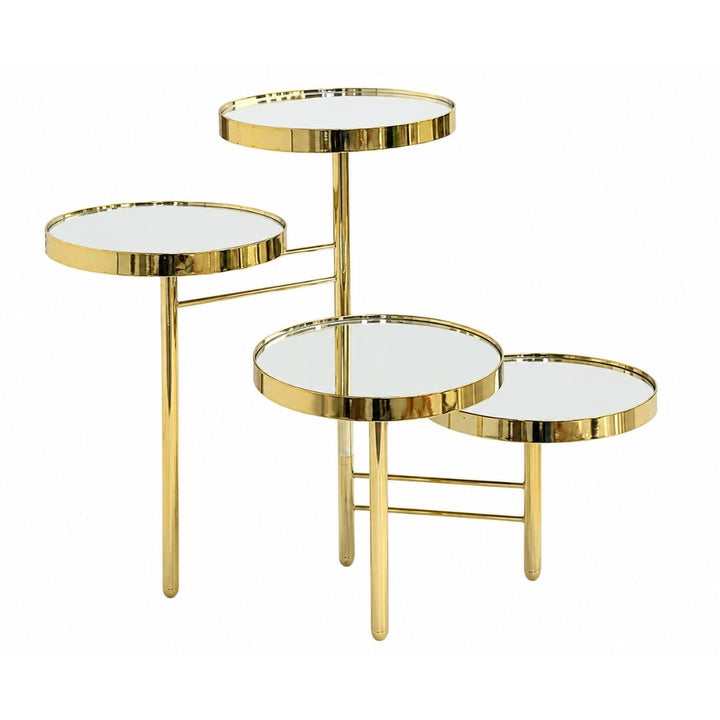 Display Stand - Gold Mirror Nesting  - 4 Tier