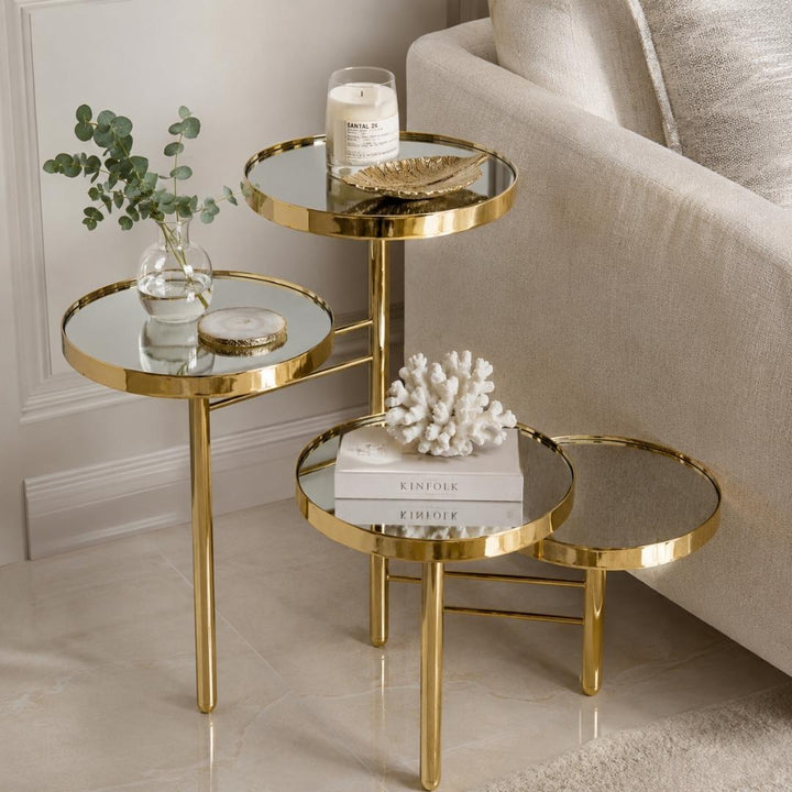 Display Stand - Gold Mirror Nesting  - 4 Tier