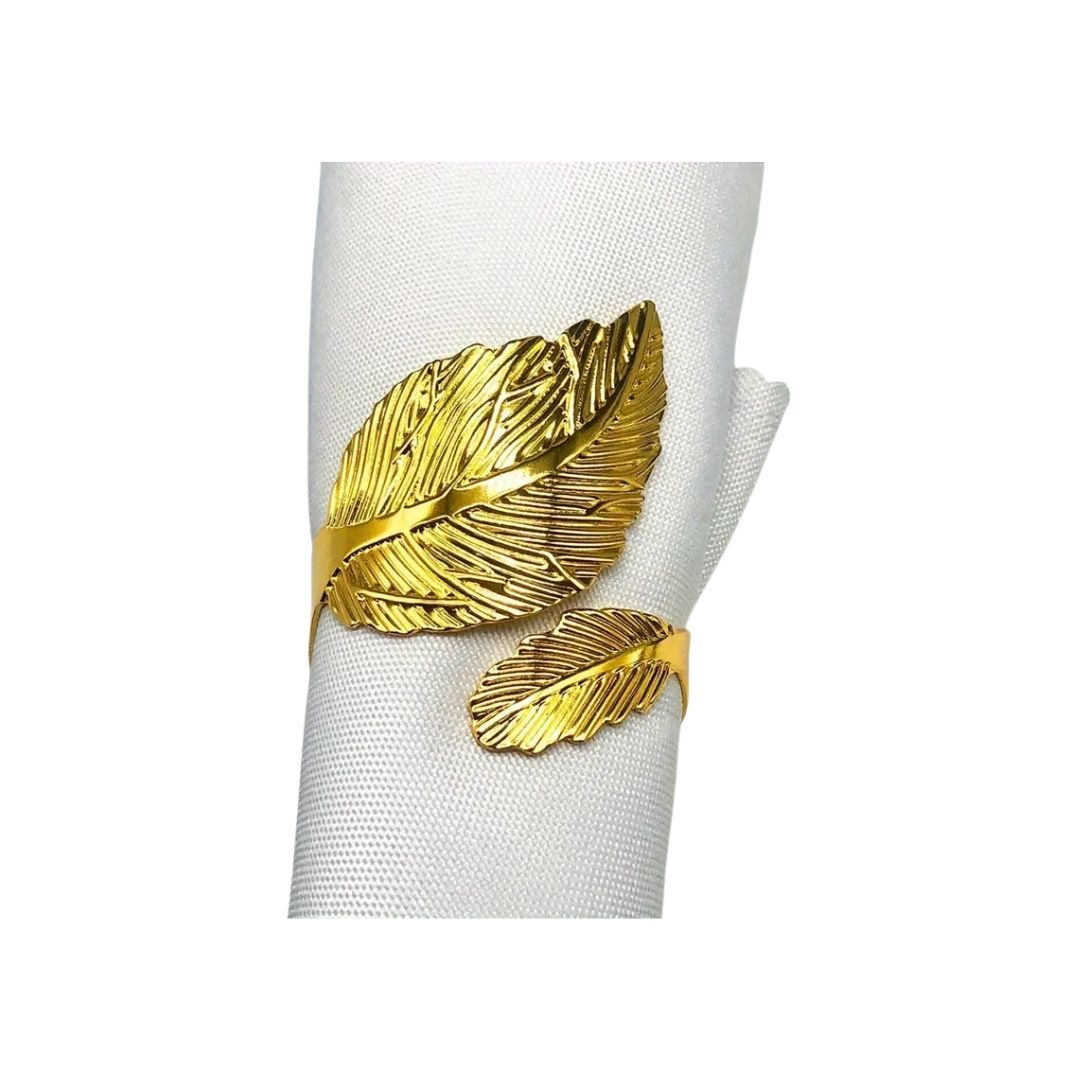 Metal Leaf Napkin Holder - Gold & Silver