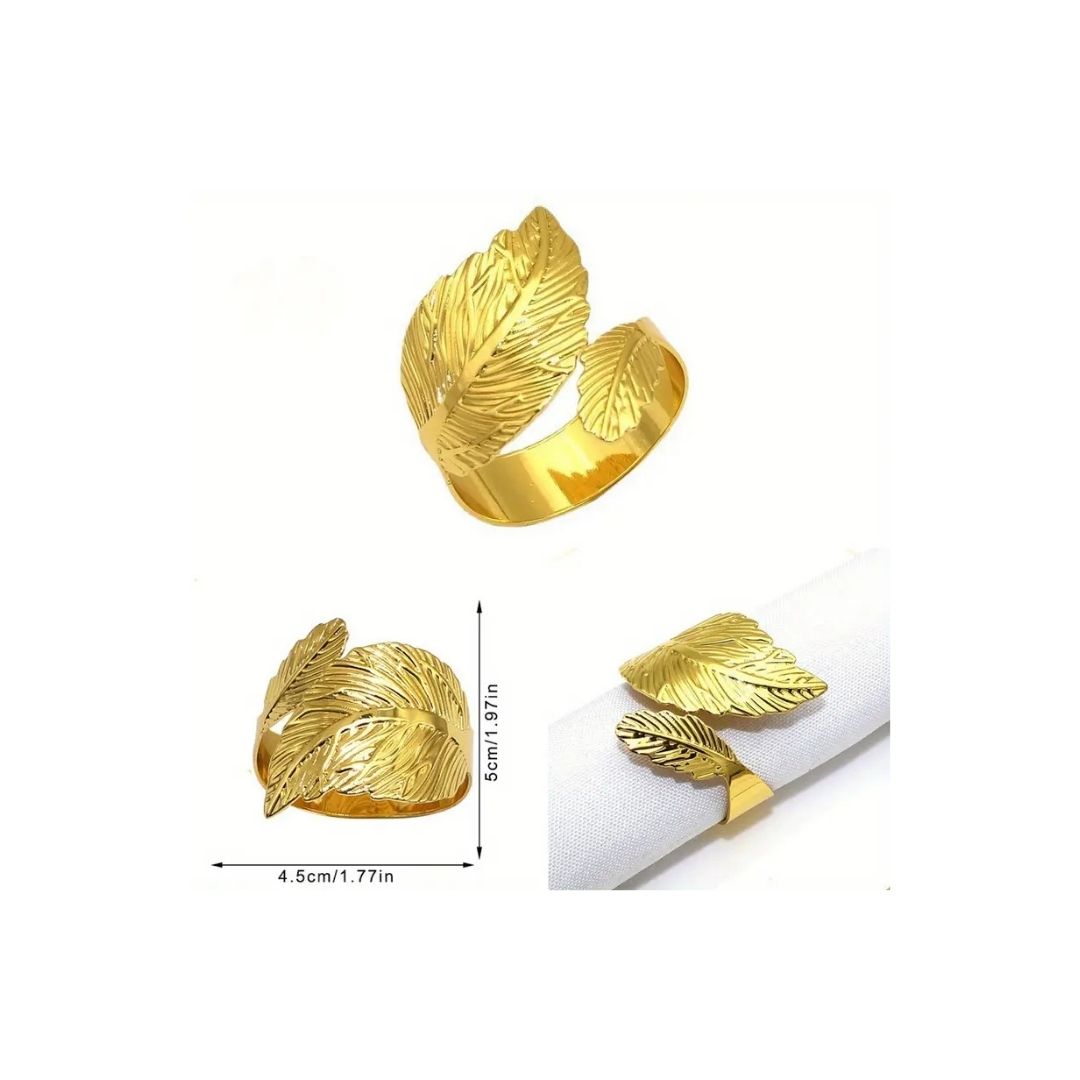 Metal Leaf Napkin Holder - Gold & Silver
