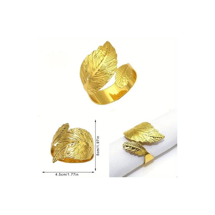 Metal Leaf Napkin Holder - Gold & Silver