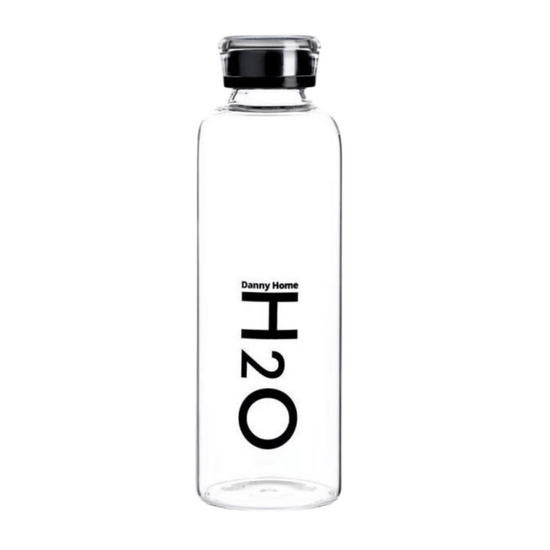 H2O Glass Bottle - Clear & Minimalist Design 750ml