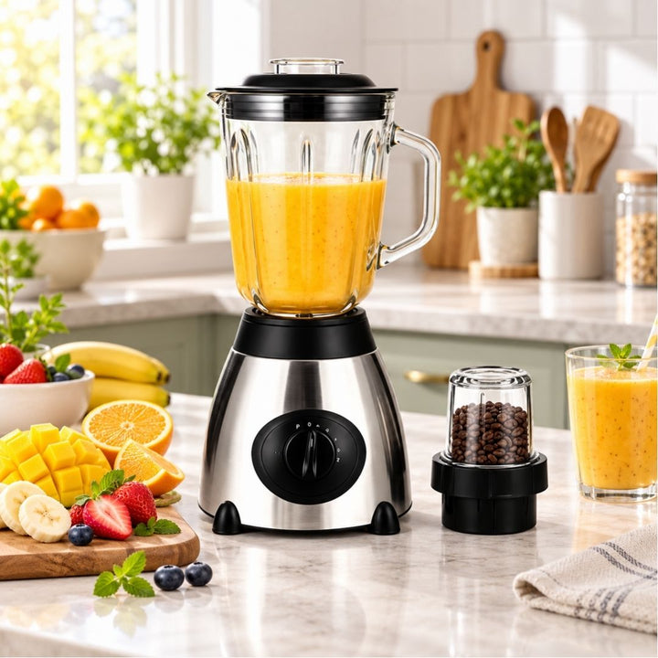 Home Star - Glass Blender with Grinder Cup