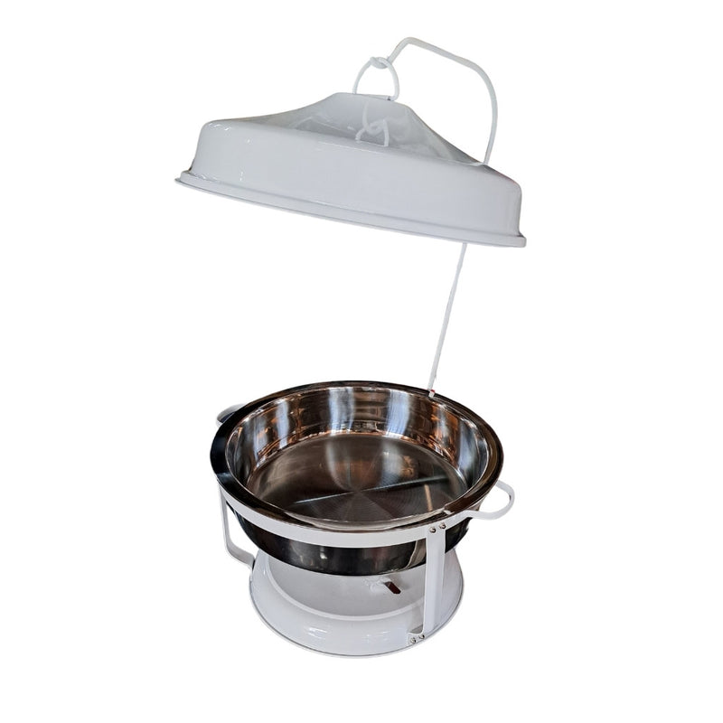 Chafing Dish - 9L Round Hanging Lid White