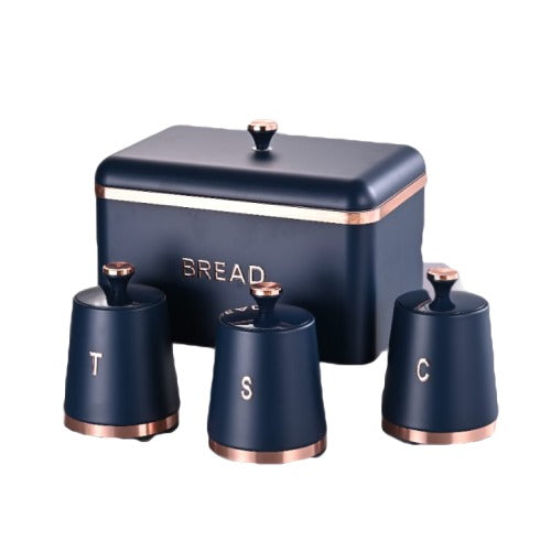 Bread Bin & Canister Set - 4pc Monza