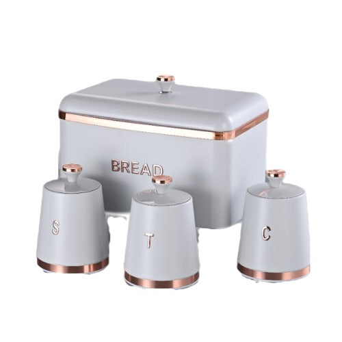 Bread Bin & Canister Set - 4pc Monza