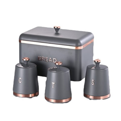 Bread Bin & Canister Set - 4pc Monza