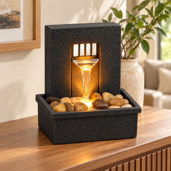 Home Decor - Illuminated Waterfall Showpiece