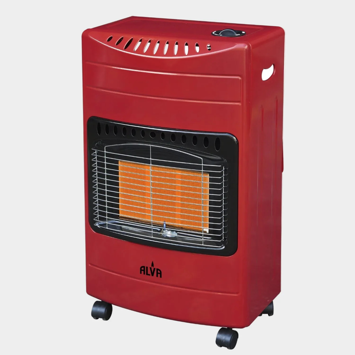 Alva - 3-Panel Luxurious Infrared Radiant Indoor Gas Heater -4.2kW - Red