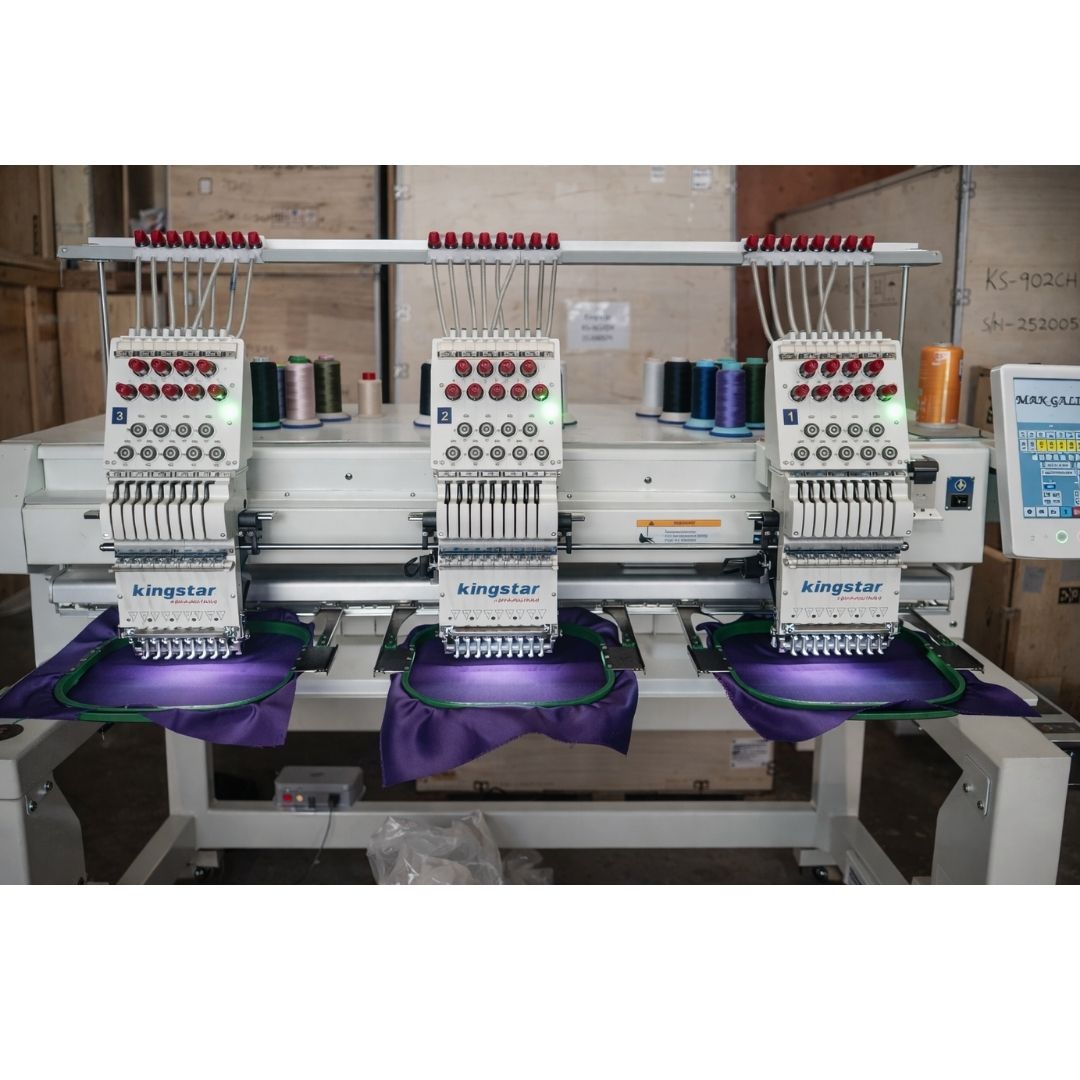Overlocking Machine Kingstar Kingstar – 3 Head Industrial Embroidery Machine – Ahmeds Textiles