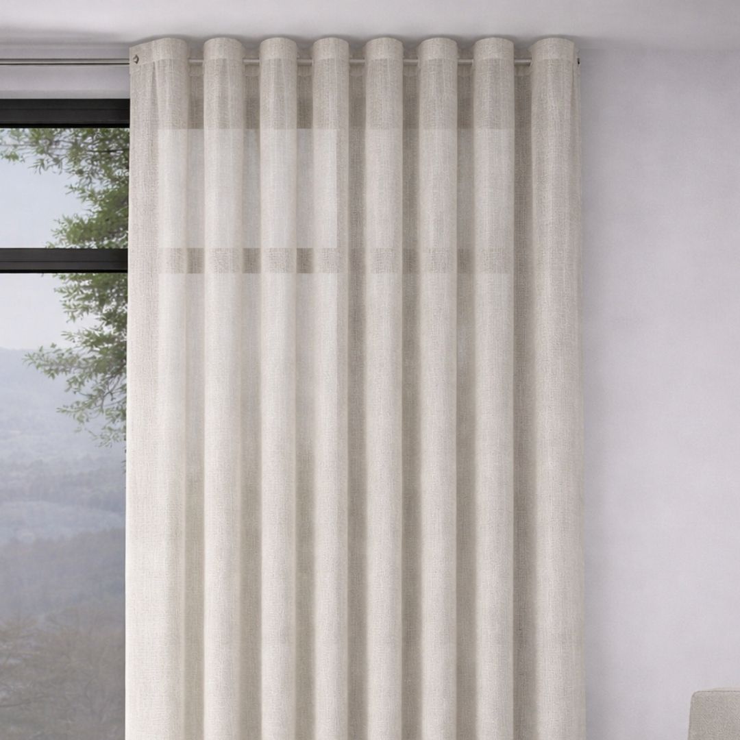 Curtain Fabric - Lace - Bella Beige