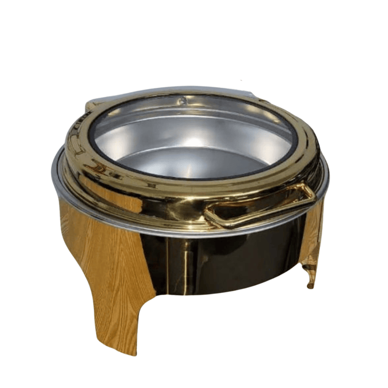 Chafing Dish - Flat Top with Large Window Gold