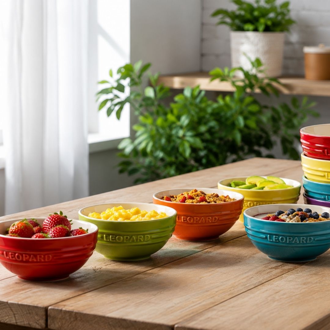 Leopard - Rainbow Bowl Set - 6 Piece