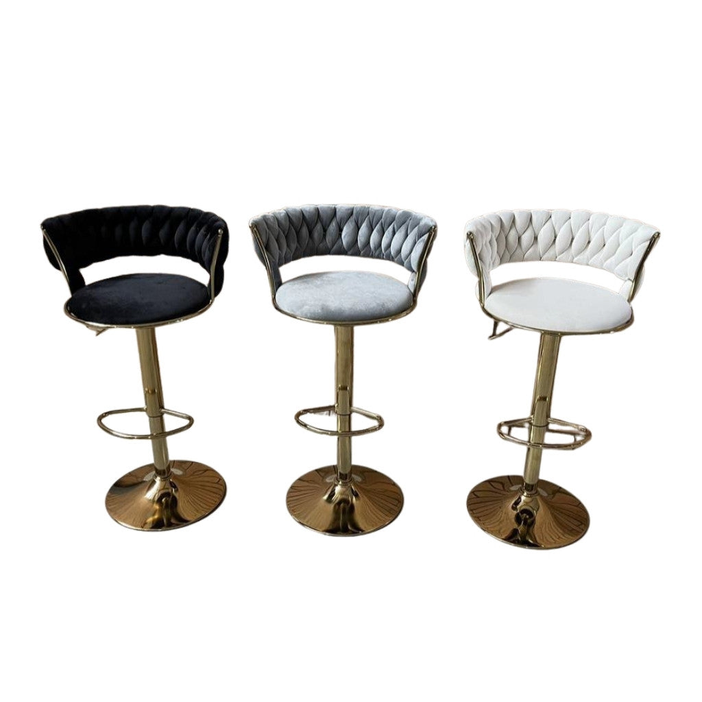 Barstool - Lizzy Velvet Gold Frame