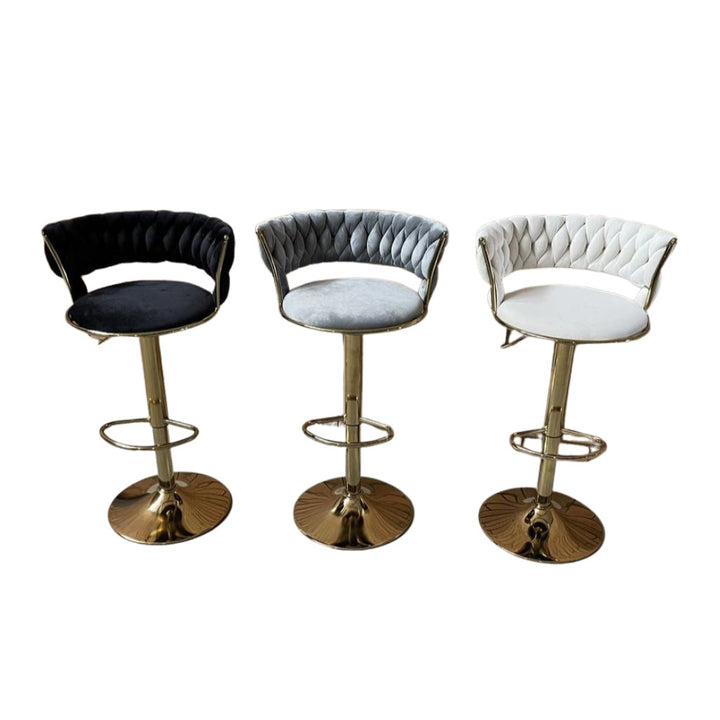 Barstool - Lizzy Velvet Gold Frame