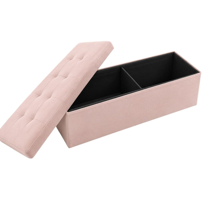 Storage Ottoman - Padded Foldable Bench