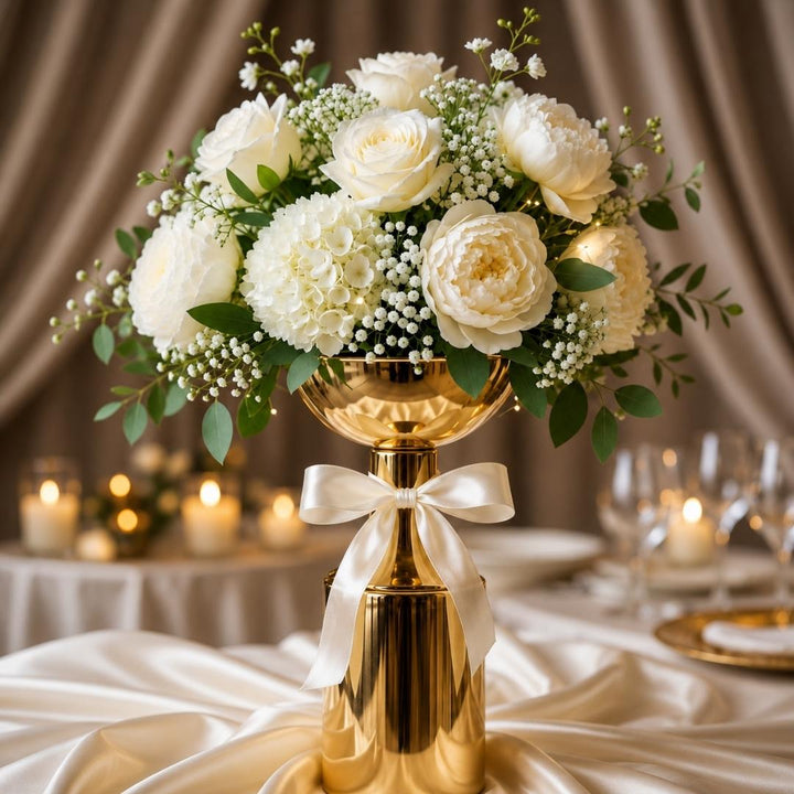 Centrepiece - Metal Flower Vase - 38cm