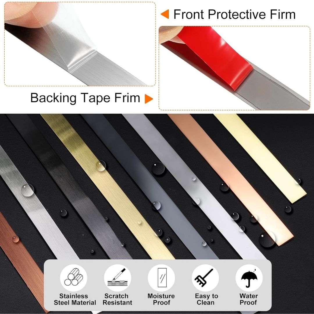 Stainless Steel Wall Trim – 5m Roll