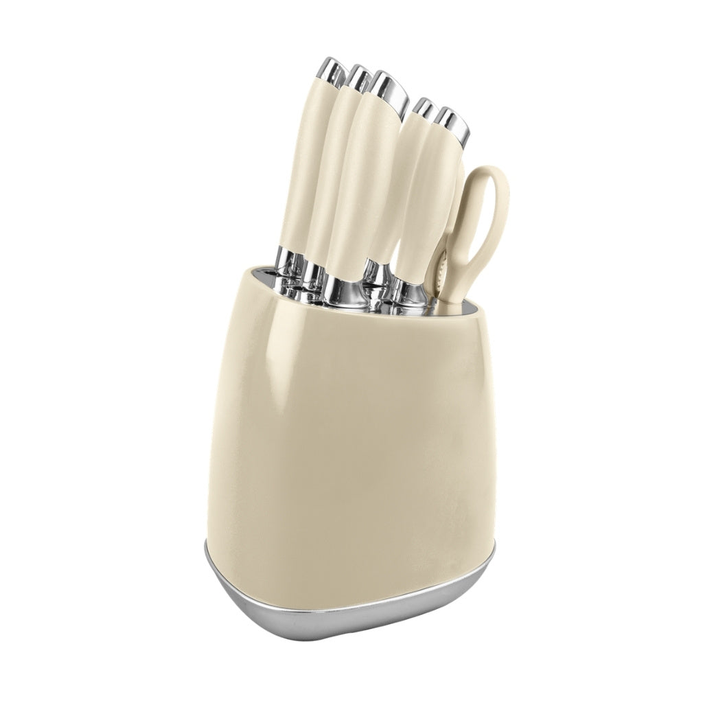 Milano Knife Set 7pc Silver Trim