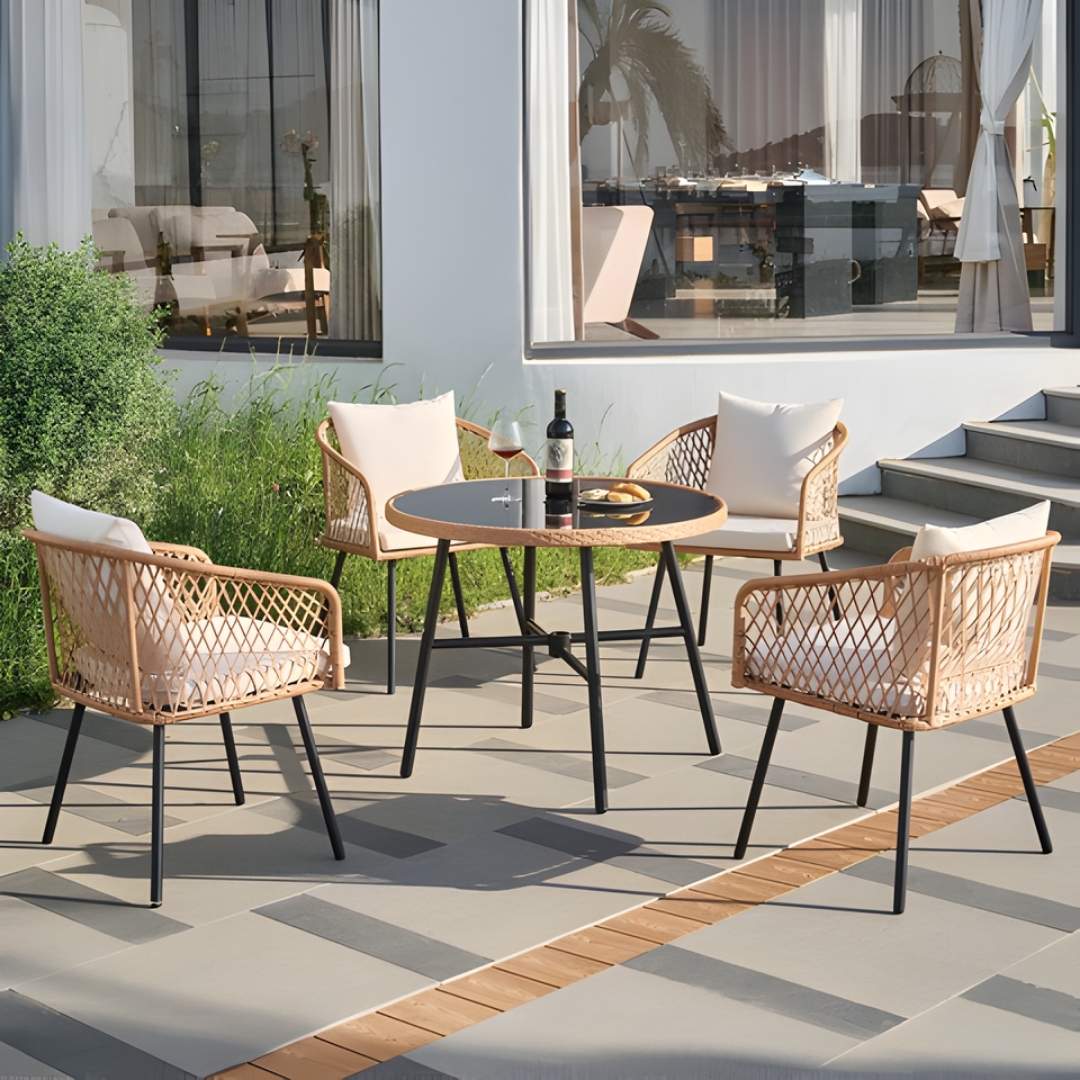 Romeo - 5 Piece Outdoor Rattan Dining Set