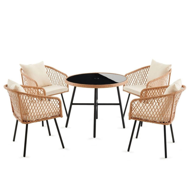 Romeo - 5 Piece Outdoor Rattan Dining Set