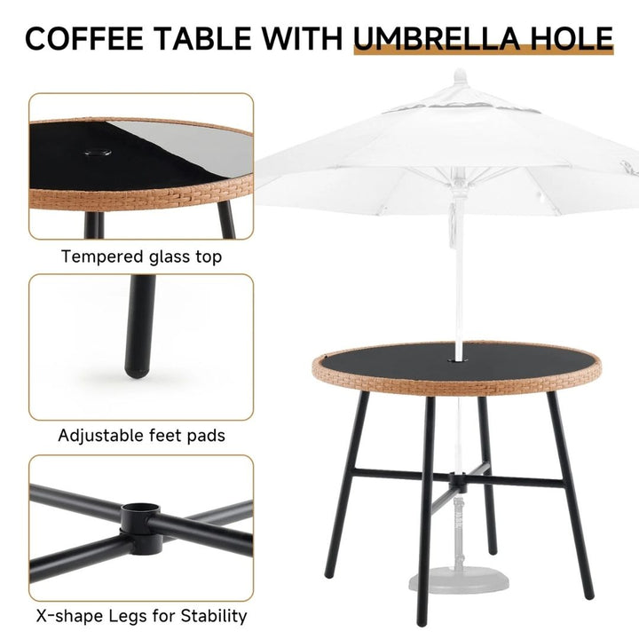 Romeo - 5 Piece Outdoor Rattan Dining Set