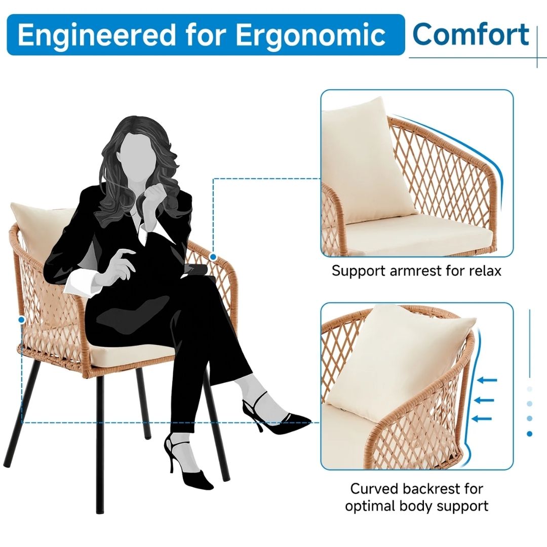 Romeo - 5 Piece Outdoor Rattan Dining Set