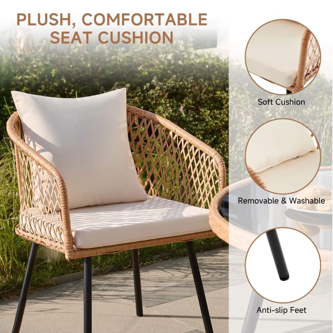 Romeo - 5 Piece Outdoor Rattan Dining Set