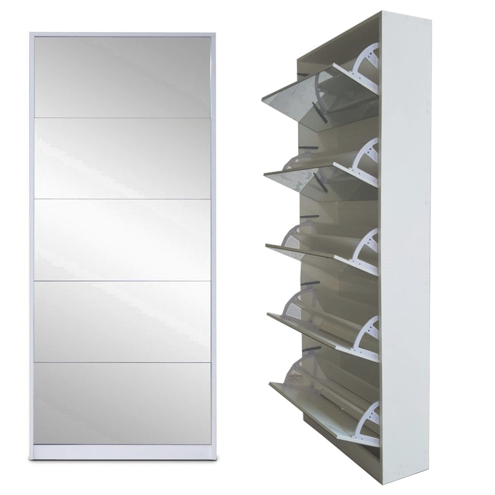Shoe Cabinet - 5 Door Mirror