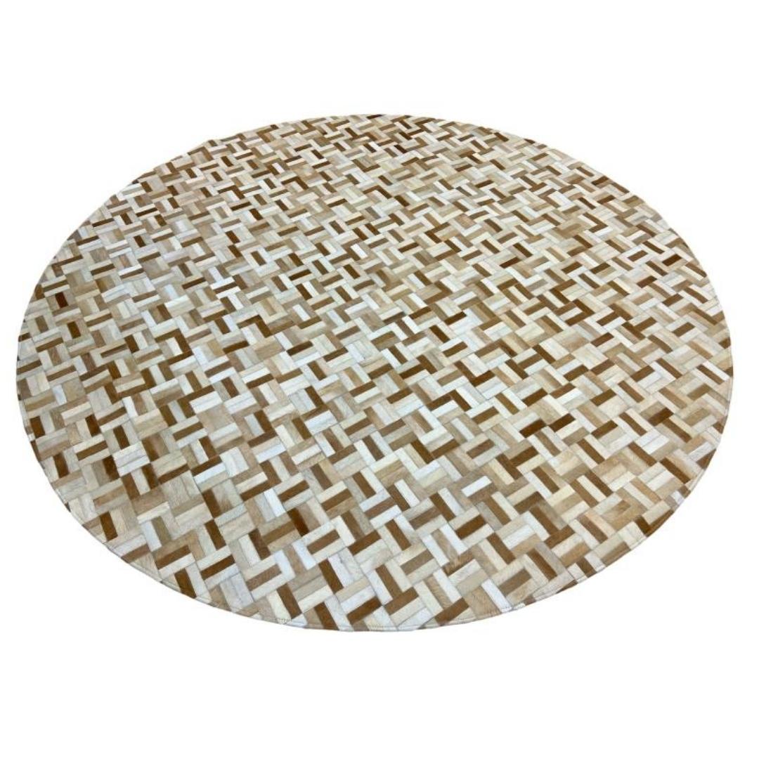 Carpet - Nguni Stitched Cowhide - Round 2.50m