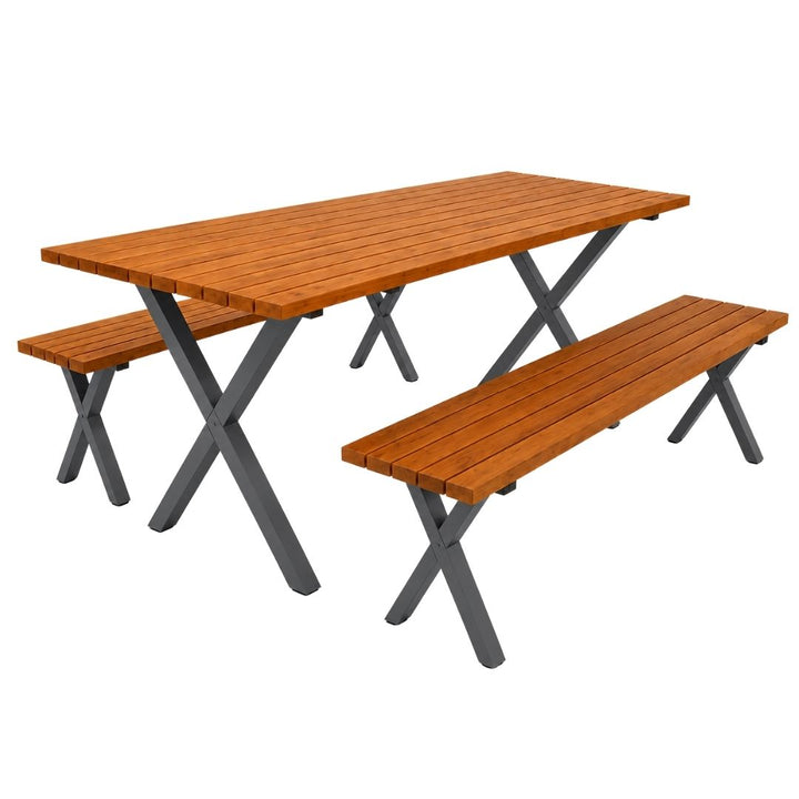 Ricardo Outdoor Dining Table & Bench Set - 6 Seater