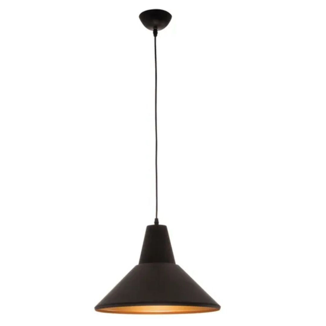 Pendant Light - Black with Gold Inner