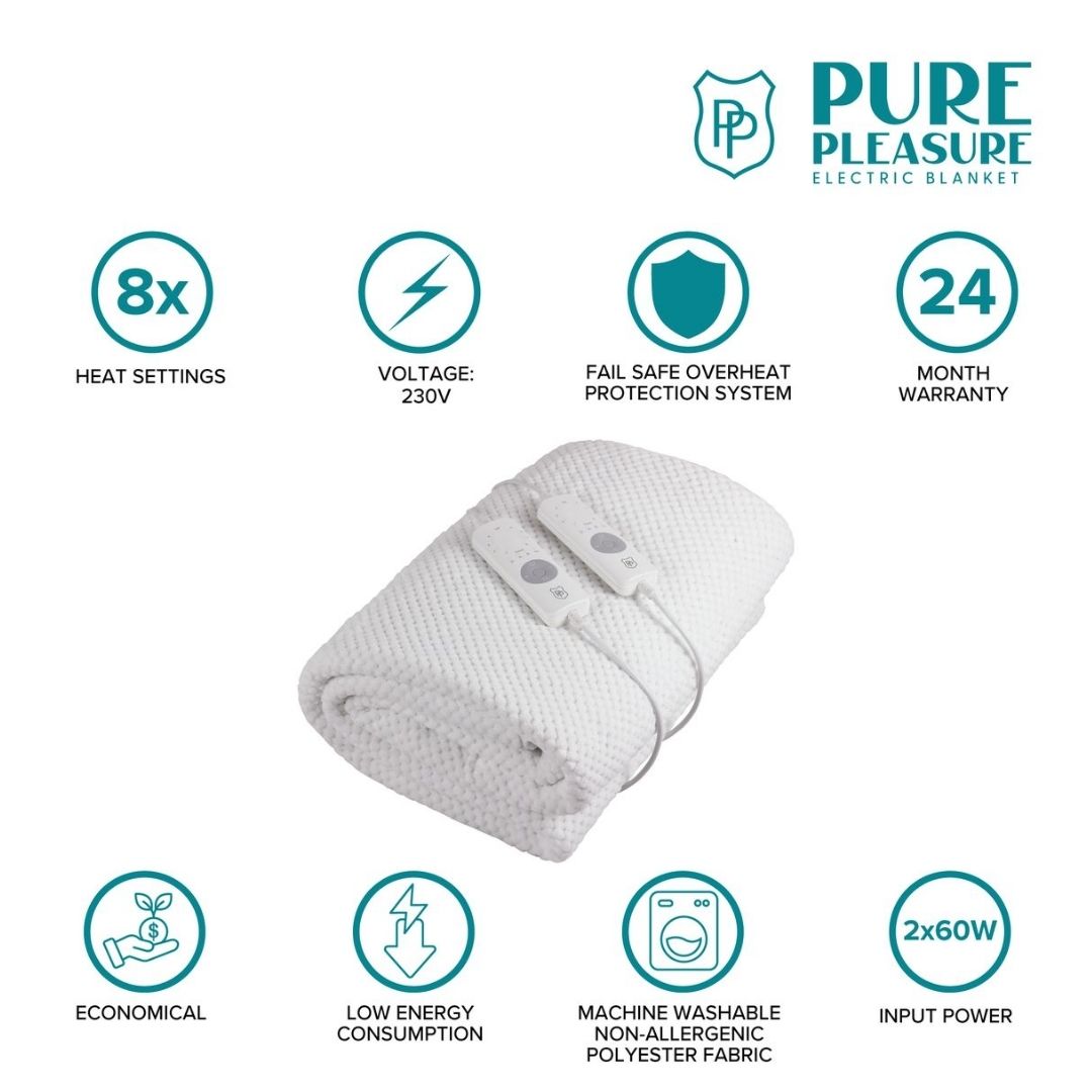 Electric Blankets -  Coral Fleece Fitted with Elastic Skirt
