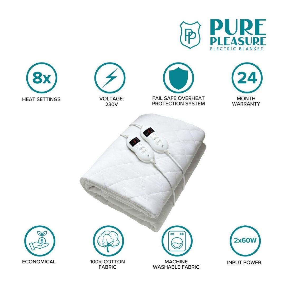 Electric Blanket - Cotton Quilt Fitted with Elastic Skirt