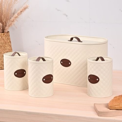 Bread Bin & Canister Set - Pelle